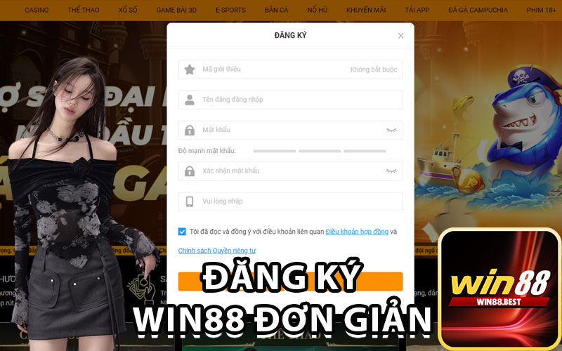 Đăng ký win88 đơn giản